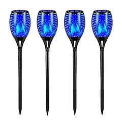 4 Pack Solar Lights Outdoor Solar 12 Led Torch Flickering Flame Lights