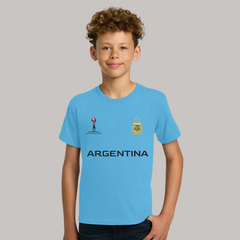 Argentina Football Team Fan T-Shirt For Boys/Youth – 2026 Football World Cup TShirt