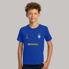 Brazil Football Team Fan T-Shirt For Boys/Youth – 2026 Football World Cup TShirt