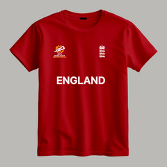 Cricket World Cup 2026 England Team Fan T-Shirt | Male & Female Fan Jersey