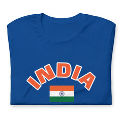 Indian Flag Blue Half Sleeves Jersey Indian Cricket Fan Jersey T20 World Cup 2024