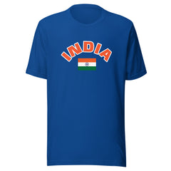 Indian Flag Blue Half Sleeves Jersey Indian Cricket Fan Jersey T20 World Cup 2024