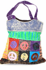 Peace & Om Patchwork Jhola Carry Bag