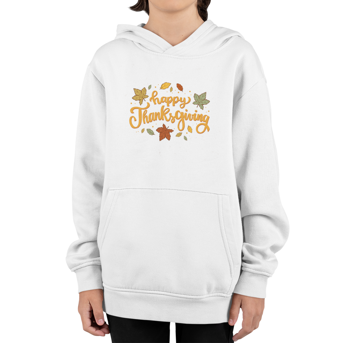 Festive Fall Hoodies || Happy Thanksgiving Printed Design Hoodie For Kids