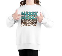 Merry & Bright Sweater Printed Christmas design  Sweater  || Women Girls Cute Tinsel Time Sweater