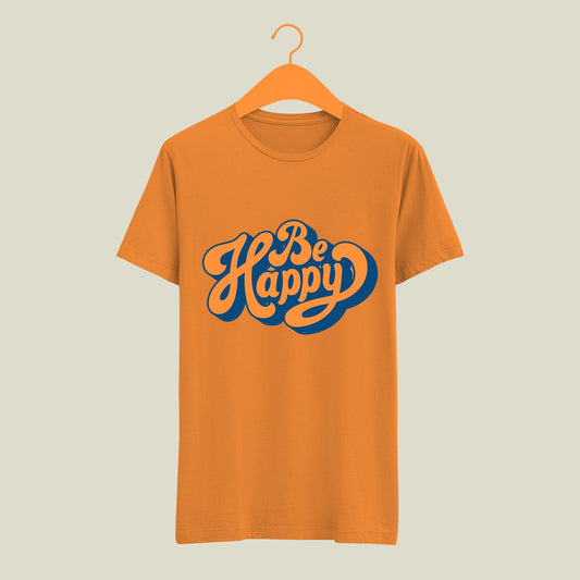 Summer Cotton T-shirts For Men| Be happy | Casual, College, Cotton T-shirts