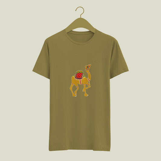 Beautiful Rajasthani Camel Image Printed Tshirt | Traditional Indian, Bharat World Special Designed Printed Tshirt for Indian Culture