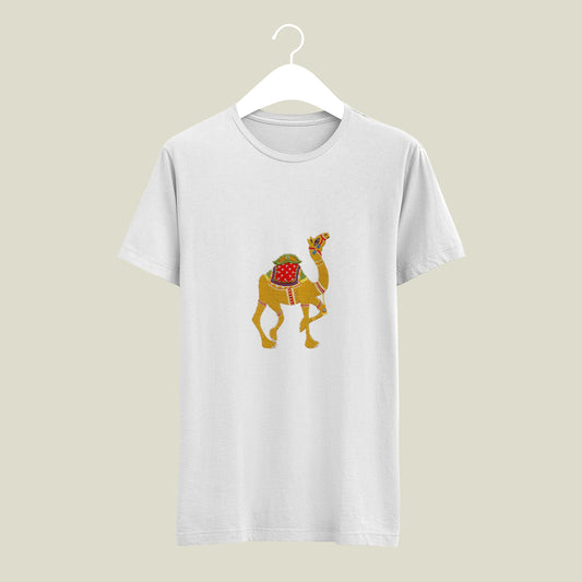 Beautiful Rajasthani Camel Image Printed Tshirt | Traditional Indian, Bharat World Special Designed Printed Tshirt for Indian Culture