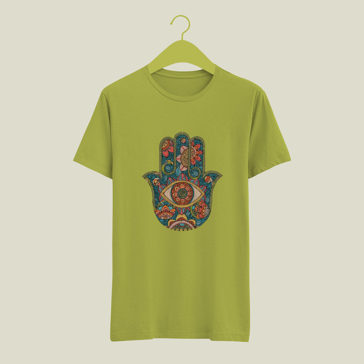 Spiritual India Patch Design Printed T-Shirt | Cotton, Casual & Summer Indian Culture T-Shirt