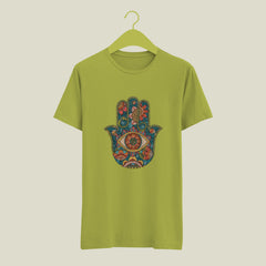 Spiritual India Patch Design Printed T-Shirt | Cotton, Casual & Summer Indian Culture T-Shirt