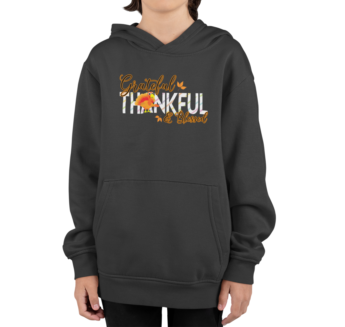 Grateful Kids' Hoodies || Happy Thanksgiving  Day Printed Design Hoodie For Kids