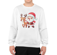 Santa's Sleigh Deer & Claus Men’s Sweaters || Classic Christmas Sweaters for Men