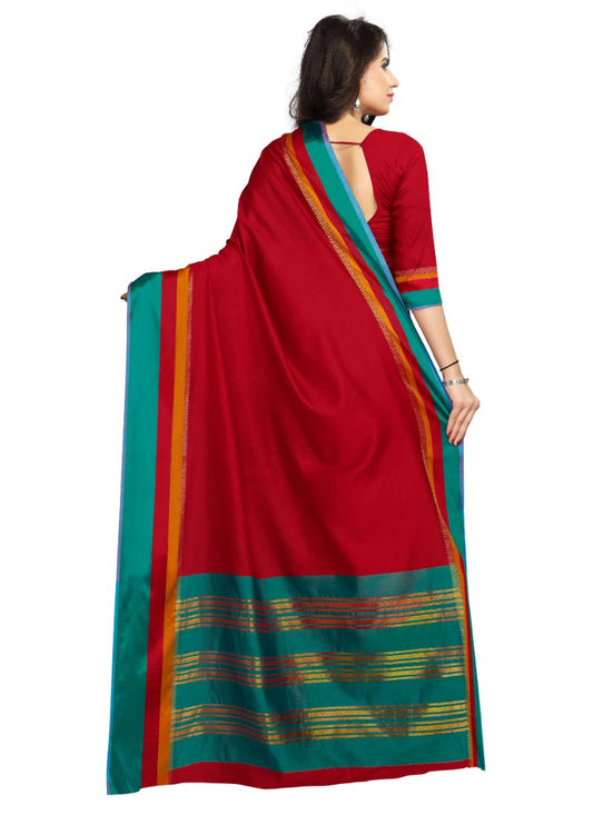 Generic Women's Handloom Cotton Soft Silk Saree