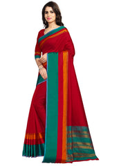 Generic Women's Handloom Cotton Soft Silk Saree