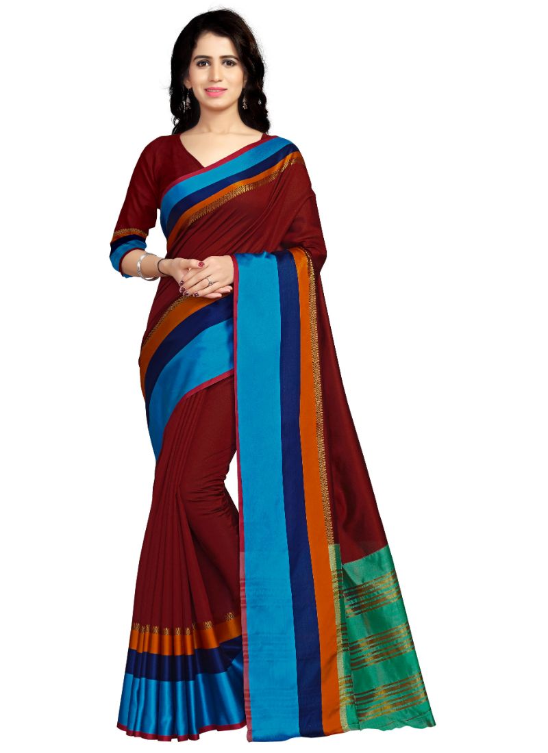 Generic Women's Handloom Cotton Soft Silk Saree