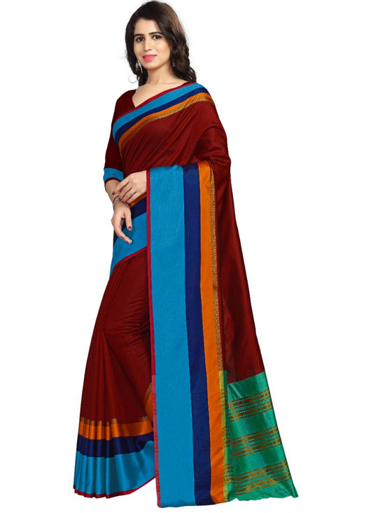 Generic Women's Handloom Cotton Soft Silk Saree