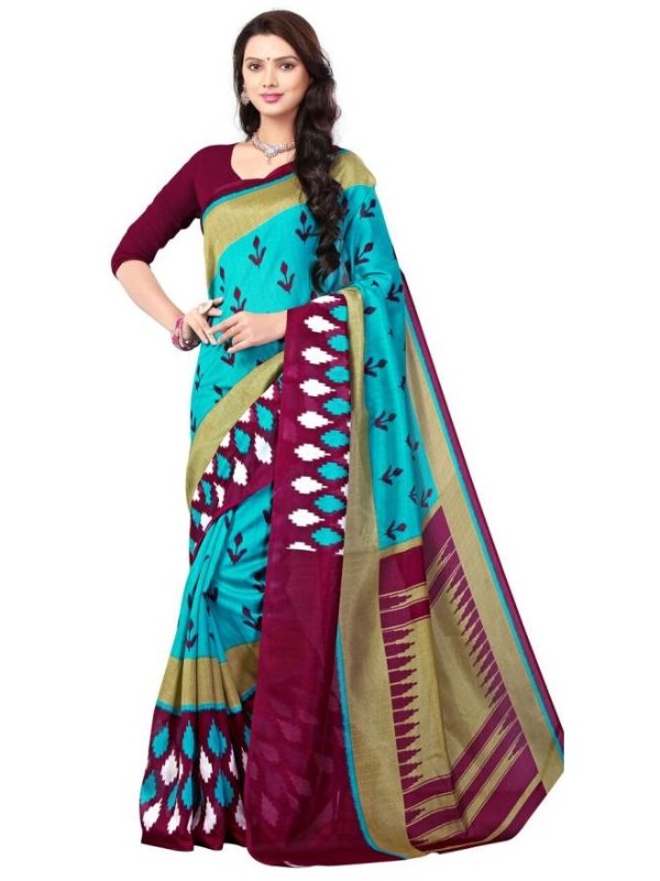 Printed Bhagalpuri Art Silk Saree