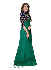 Generic Women's Zoya Silk Saree (Green, 5-6 Mtrs)