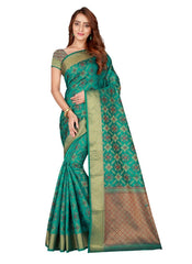 Generic Women's Kanjivaram Silk Saree with Blouse