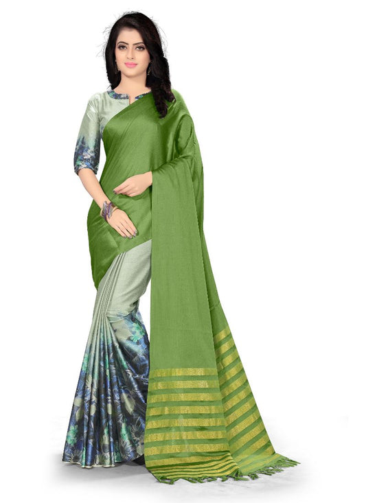 Generic Women's Handloom Cotton Soft Silk Saree