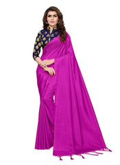 Generic Women's Zoya Silk Saree (Pink, 5-6 Mtrs)