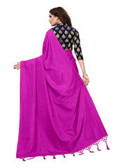 Generic Women's Zoya Silk Saree (Pink, 5-6 Mtrs)