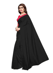 Generic Women's Zoya Silk Saree (Black, 5-6 Mtrs)