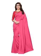 Generic Women's Zoya Silk Saree (Peach, 5-6 Mtrs)