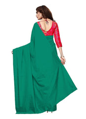 Generic Women's Zoya Silk Saree (Green, 5-6 Mtrs)