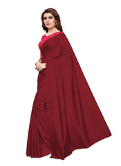 Generic Women's Zoya Silk Saree (Maroon, 5-6 Mtrs)