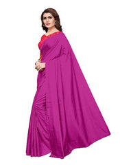 Generic Women's Zoya Silk Saree (Pink, 5-6 Mtrs)
