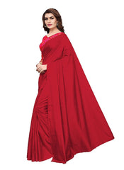 Generic Women's Zoya Silk Saree (Red, 5-6 Mtrs)