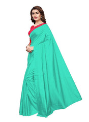 Generic Women's Zoya Silk Saree (Sea Green, 5-6