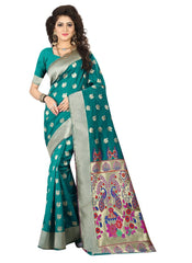 Generic Women's Jacquard Art silk Saree with