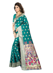 Generic Women's Jacquard Art silk Saree with