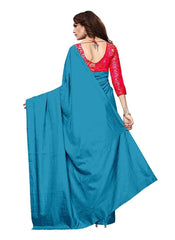 Generic Women's Zoya Silk Saree (Sky, 5-6 Mtrs)