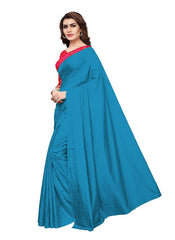 Generic Women's Zoya Silk Saree (Sky, 5-6 Mtrs)