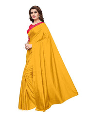 Generic Women's Zoya Silk Saree (Yellow, 5-6 Mtrs)