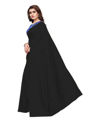 Generic Women's Zoya Silk Saree (Black, 5-6 Mtrs)