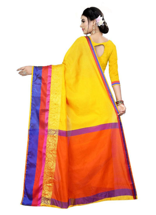 Generic Women's Silk Blend Saree with Blouse