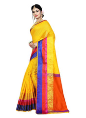 Generic Women's Silk Blend Saree with Blouse