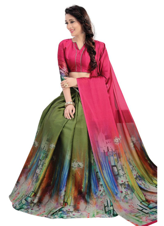 Generic Women's Handloom Cotton Soft Silk Saree