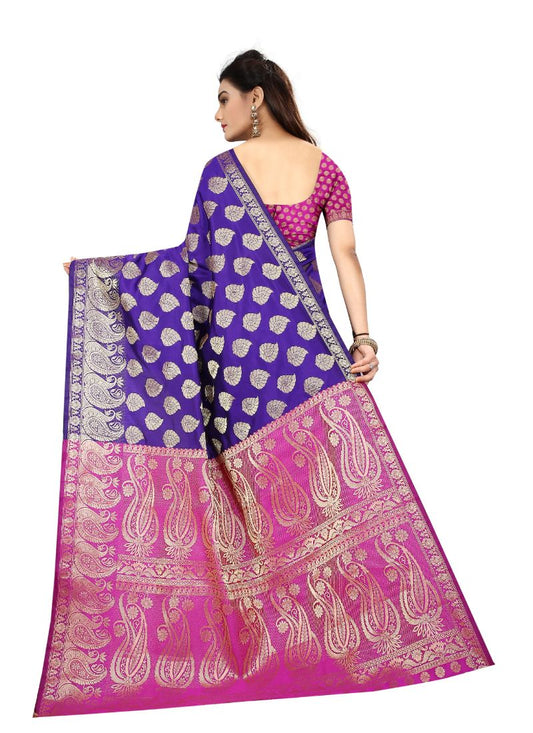 Generic Women's Jacquard Art silk Saree with