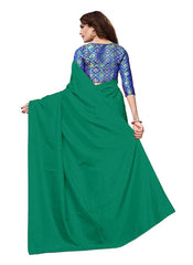 Generic Women's Zoya Silk Saree (Green, 5-6 Mtrs)