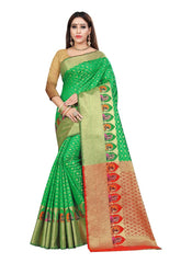 Generic Women's Kanjivaram Silk Saree with Blouse