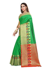 Generic Women's Kanjivaram Silk Saree with Blouse