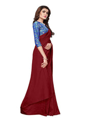 Generic Women's Zoya Silk Saree (Maroon, 5-6 Mtrs)