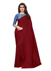 Generic Women's Zoya Silk Saree (Maroon, 5-6 Mtrs)