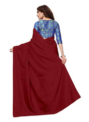 Generic Women's Zoya Silk Saree (Maroon, 5-6 Mtrs)