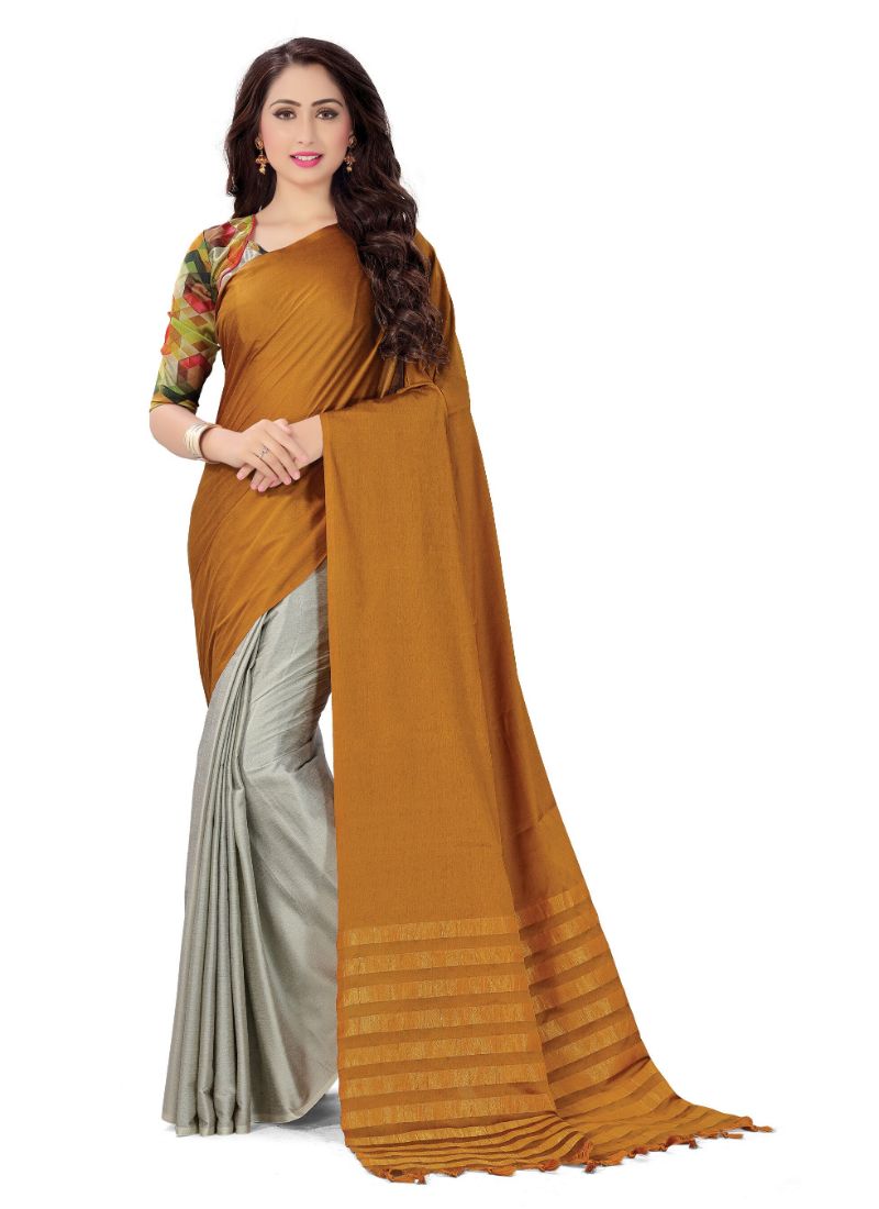 Generic Women's Handloom Cotton Soft Silk Saree